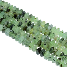 Wholesale 6*11mm Natural Prehnite Loose Gemstone Beads Green Color for DIY Jewelry