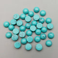 Huiying Jasper Crystal Stones Natural Gemstone 6mm Round Blue Turquoise Cabochon for Jewelry Crafts