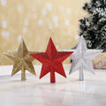 Gold Frosted Christmas Tree Topper Decoration Christmas Star for Christmas Decoration