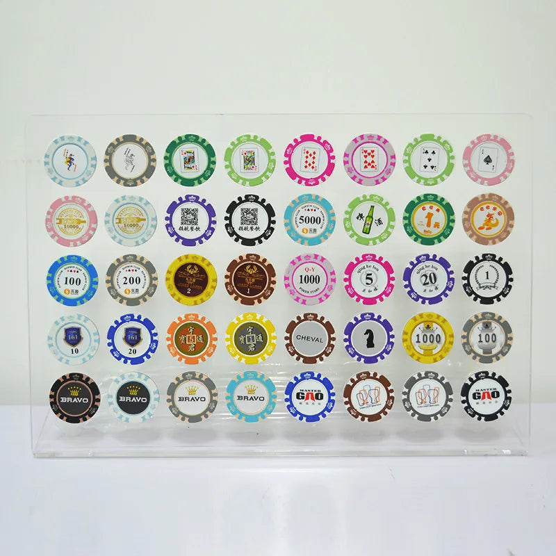 1000pcs Customize Crown Clay Poker Chip Sets with Design logo and Denomination by Yourself  Poker Game Coin
