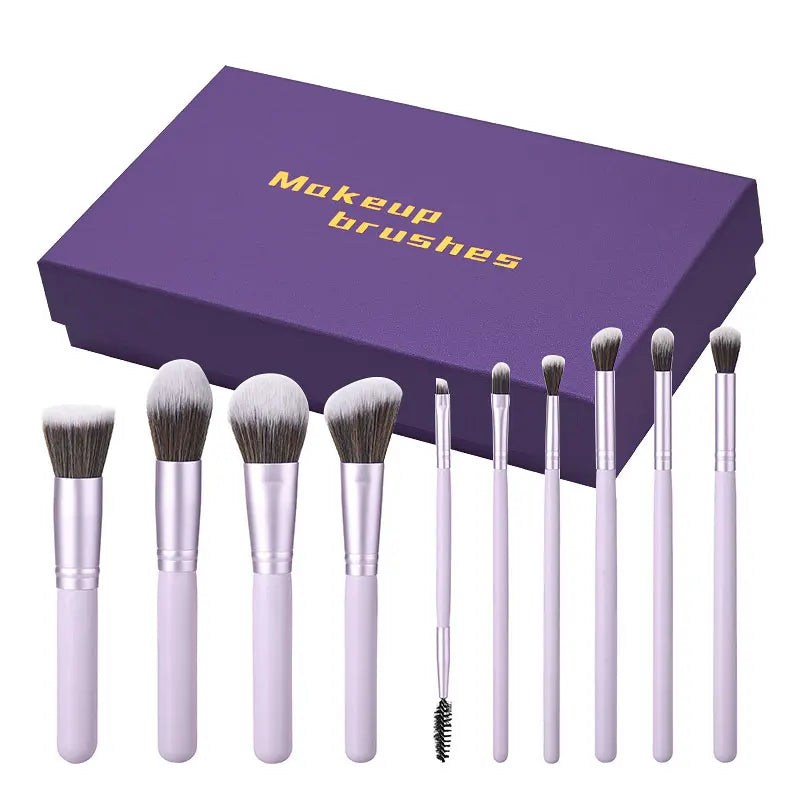 UUYP Women's Foundation & Cosmetic Makeup Brush Set Synthetic Hair Beauty Tools for Face & Lips Wholesale with Custom Gift Box