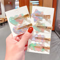 MiDairy Custom No Bend Crease Hairpins Colorful Leopard Acrylic Curly Hair Clips for Hairstyle Makeup