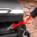 Red Grill Spatula Scraper Tool Clips BBQ Barbecue Long Tong Clippers for Outdoor Camping Hand Household Tools