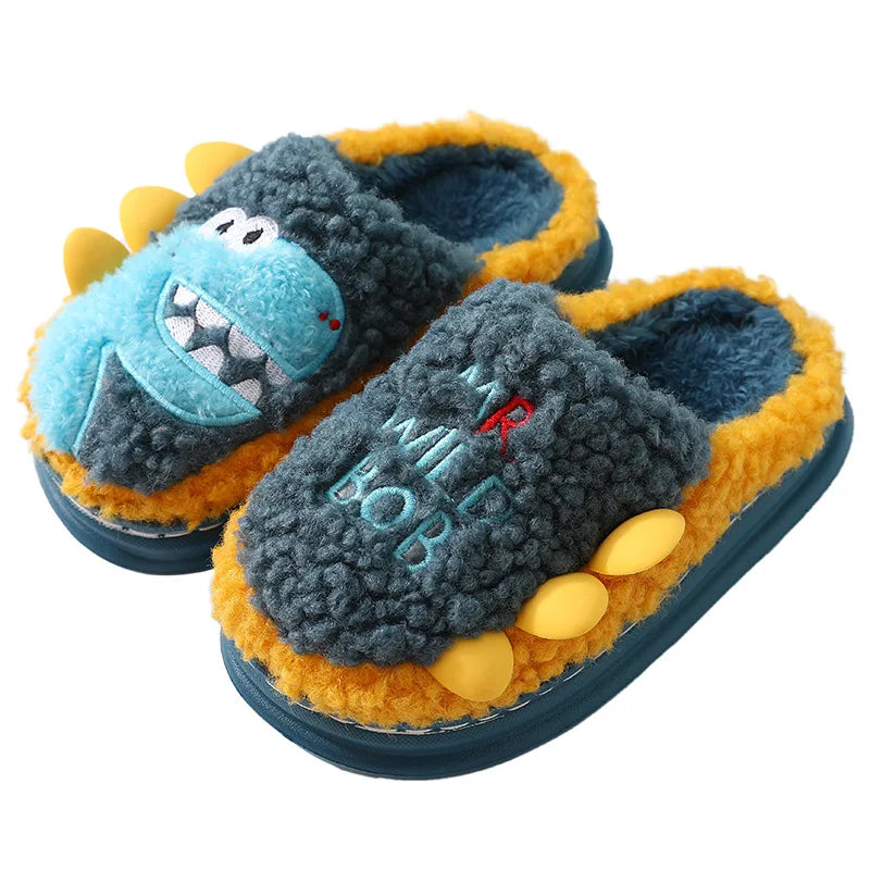 Fashion Female Winter Wholesale Cotton slippers Indoor Warm Lovely Anti-slip Thick Bottom Parent-child Plush slippers