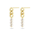 Fashion Jewelry Gold Plated 925 Sterling Silver Earrings Baroque Pearl Hanging Earrings