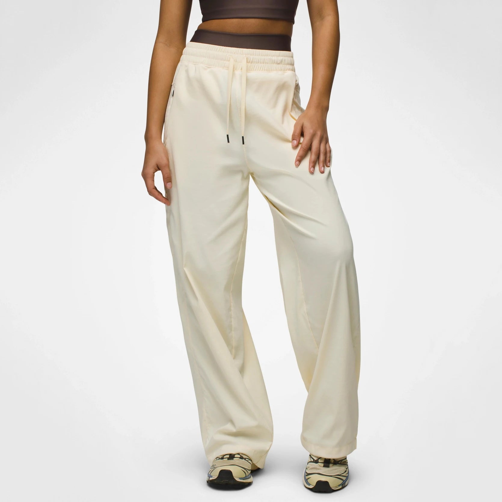 Women's Loose Fit High Rise Elastic Waist Cargo Pants Mositure Wiking  Adjustable Hem Pants
