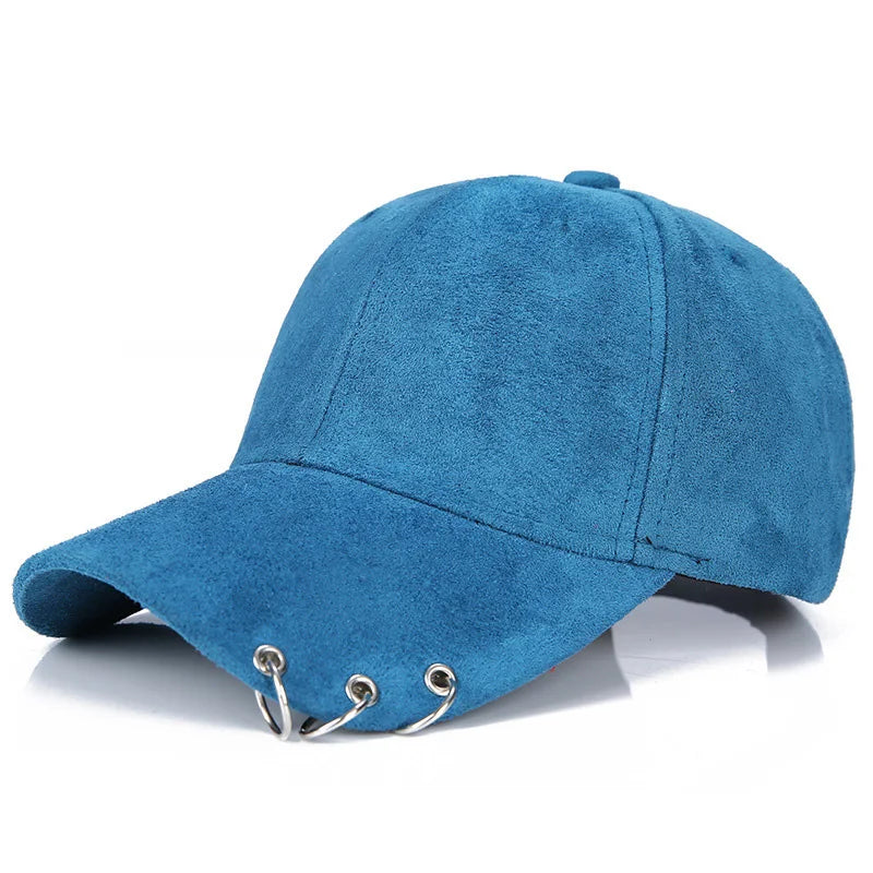 Design Your Own logo Suede Baseball Cap 6 Panel Fitted Youth Sport Cap With Ring