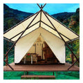 Luxury Safari Glamping Double Layer Four-Season Hotel Tent for Camping Outdoor Canvas Use in Resorts and Dessert Hotels