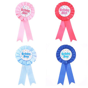 Boy and Girl Birthday Cloth Badge Pin Party Favors for Celebrations