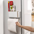 ABS Kitchen Bathroom Fridge Magnetic Storage Rack Organizer with Paper Towel Holder