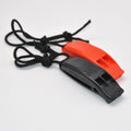2 Pack Loud Shrill Orange Plastic Emergency Whistles with Lanyard for Outdoor Survival & Rescue Signaling