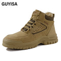GUYISA Winter Warm Safety Boots for Men Smashing and Puncturing Safety Boots