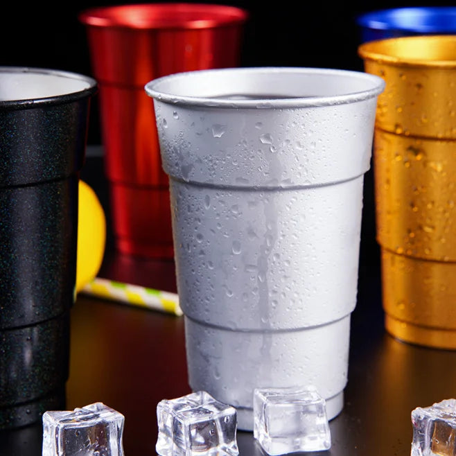 Lightweight Recycled and 12oz Aluminum Coffee Mug and Cold Drink Cups for Hot and Cold Drinks