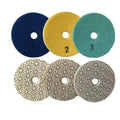 100mm 3 Step New Pattern Dry Diamond Polishing Pads White Color for Marble Granite Stone Quartz