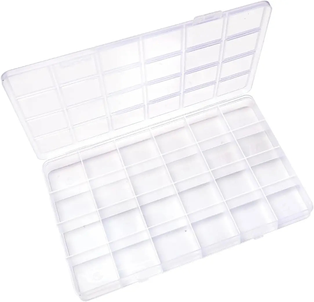 Bead Organizer Clean Organizer Box 24 Grids Beading Storage Craft Organizers and Storage Jewelry Box
