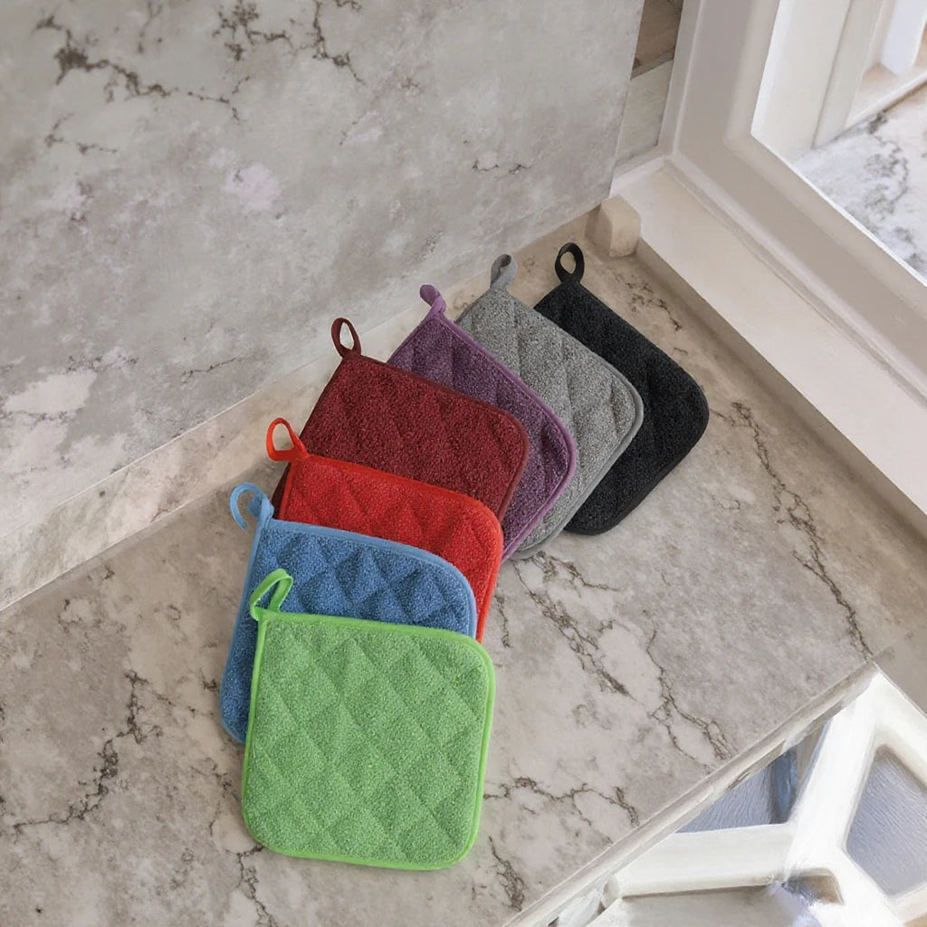 Hot Sale Kitchen Multi-Purpose Silver Insulated Oven Mitt Baking Pot Holder Thickened Terry Cloth Thermal Placemat Tea Towel
