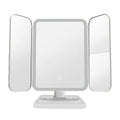 LED Fashion Cosmetic Mirror 3 Fold Make up Mirror 2X3X Magnifying Mirror With LED Lights Rechargeable Battery