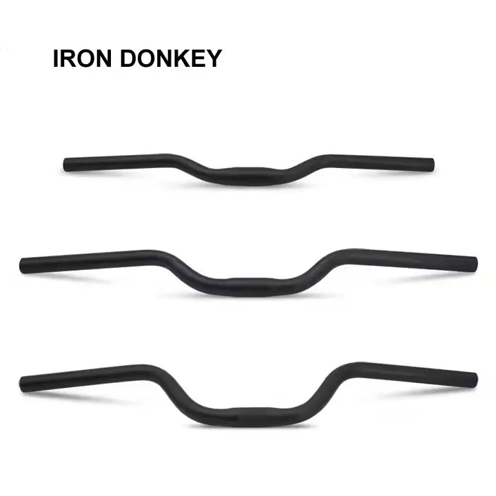 IRONDOENKY U-shaped Curved Aluminum Alloy Handlebar 25.4x600mm for Road Bicycles Black