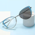 Large Full Frame Clear Glasses Eyeglasses Changing Color Eyewear Frame New Photochromic Metal Girls Shades Luxury Ladies Glasses
