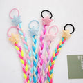 Children's Colored Five-pointed Wig Girl Braid Bow Wig Wig Manufacturers