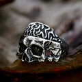 SS8-1196R Steel Soldier Stainless Steel Skull Ring Punk Biker Gothic Men's Ring Movie Cool Jewelry for Men