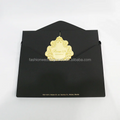 Modern Minimalist Black Paper Hardcover Wedding Stationery Custom Luxury Acrylic Cards Gold Foil Anime Craft Music Souvenirs