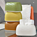 Spring-Loaded Desktop Tissue Storage Box Household and Office PP Plastic Paper Cover Holder for Napkins Rectangle Shape