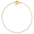 2024 New French Metal Clasp Natural Baroque Freshwater Pearl Necklace Women Jewelry Gifts Factory Customized