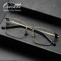 Premium Titanium Eyewear Eyeglasses Frames Custom Logo Glasses Retro Designer for Men Lunettes Medical Matte Vintage Eye Wear