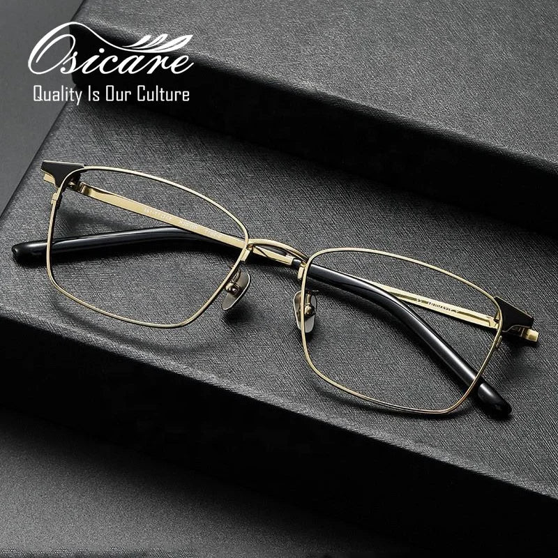 Premium Titanium Eyewear Eyeglasses Frames Custom Logo Glasses Retro Designer for Men Lunettes Medical Matte Vintage Eye Wear