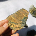 Hot Sale Natural Raw Crystal Slice Rough Gemstone Flash Labradorite Stone for Decoration