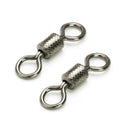 Good Quality LQ Brass Fishing Swivels Ball Bearing Rolling Swivel White/Black Nickel for Fishing