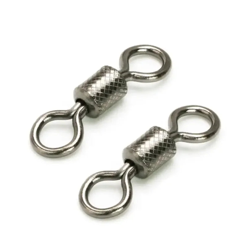 Good Quality LQ Brass Fishing Swivels Ball Bearing Rolling Swivel White/Black Nickel for Fishing