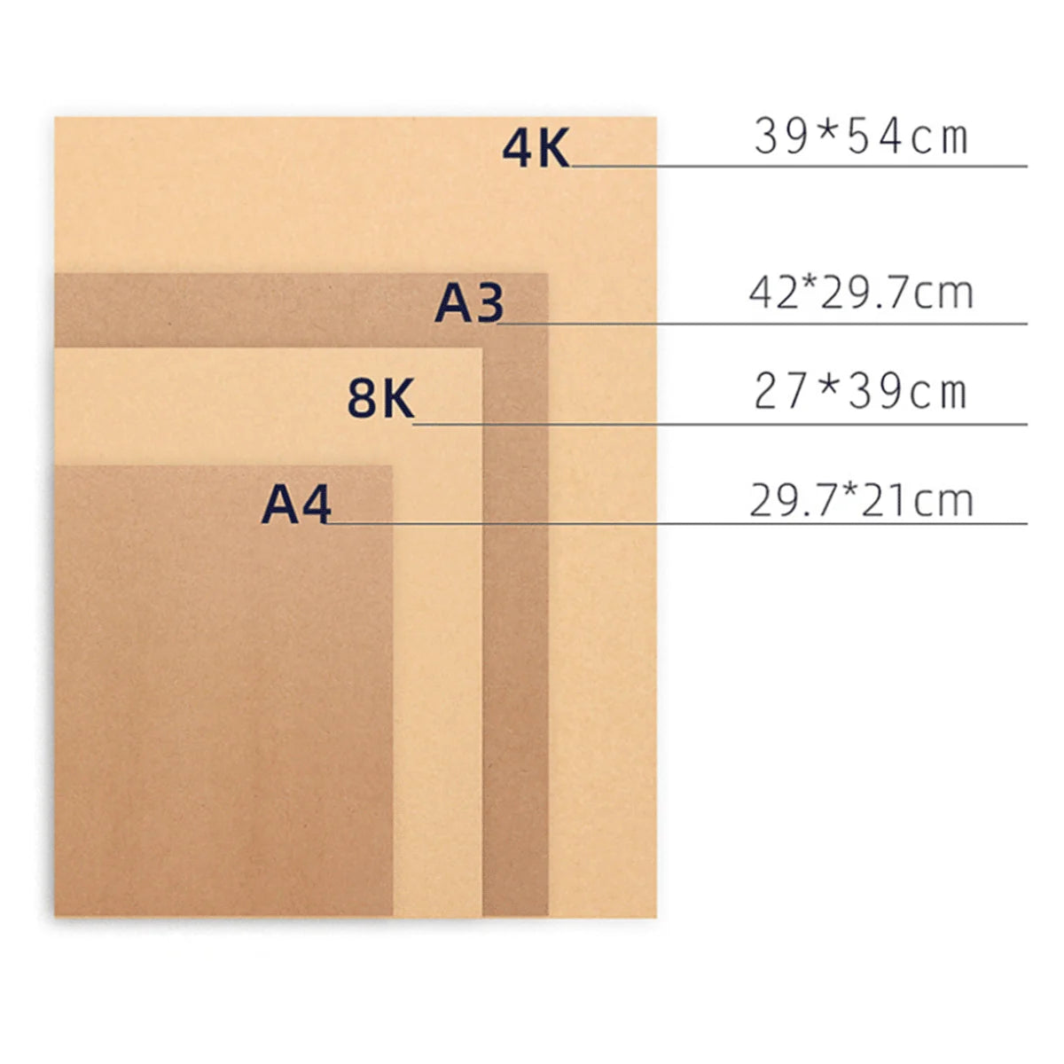10 Sheets 1mm A4 Brown Kraft Duplex Cardboard  Paper A4 Wrapping Slip Sheet Florist Thick Kraft Color Board Sheet for Corrugated