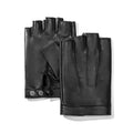 Fashion Windproof Half Finger Motorbike Cycling Man Sheepskin Leather Gloves