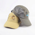 Waterproof Nylon Sporty American Style Camping Cap with Letter Print Unisex Summer Sunscreen Outdoor Hat for Adults