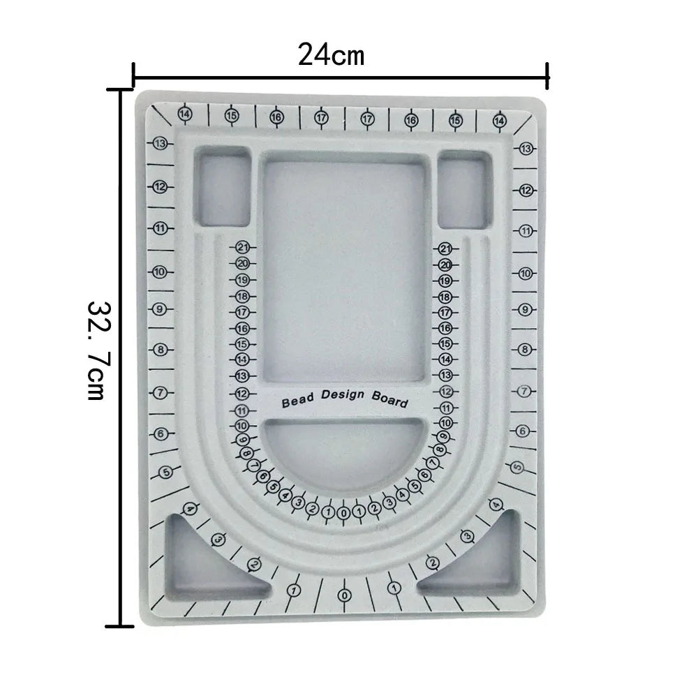 Bead Design in Beading Board and Gray Flock with Lid