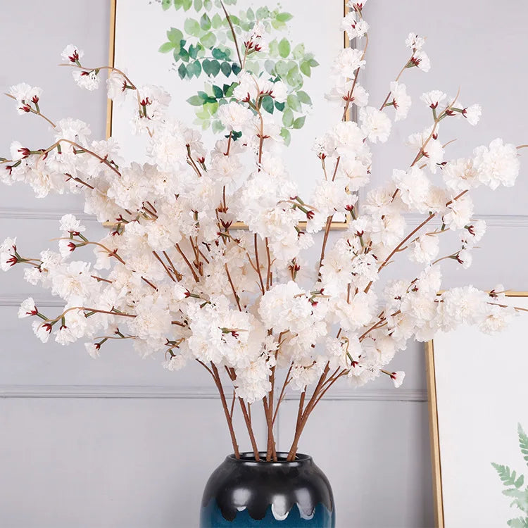New  Single Romantic Artificial Cherry Blossom Branches for Wedding Hall Ceiling Decoration Flower