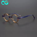 2024 Personality Style Retro Round Color Splicing Sheet Glasses Frame Men and Women Acetate Eyeglasses