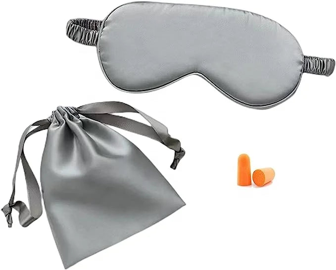 Silk Sleep Eye Mask with Knit Technology Blocks Light Reduces Eye Strain Super Soft Blackout Eye Mask Elastic Strap for Sleeping