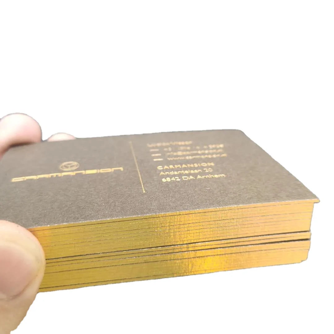 Custom CMYK Holographic Foil Edge Business Cards Postcard Thank You Cards Offset Printed with Custom Logo