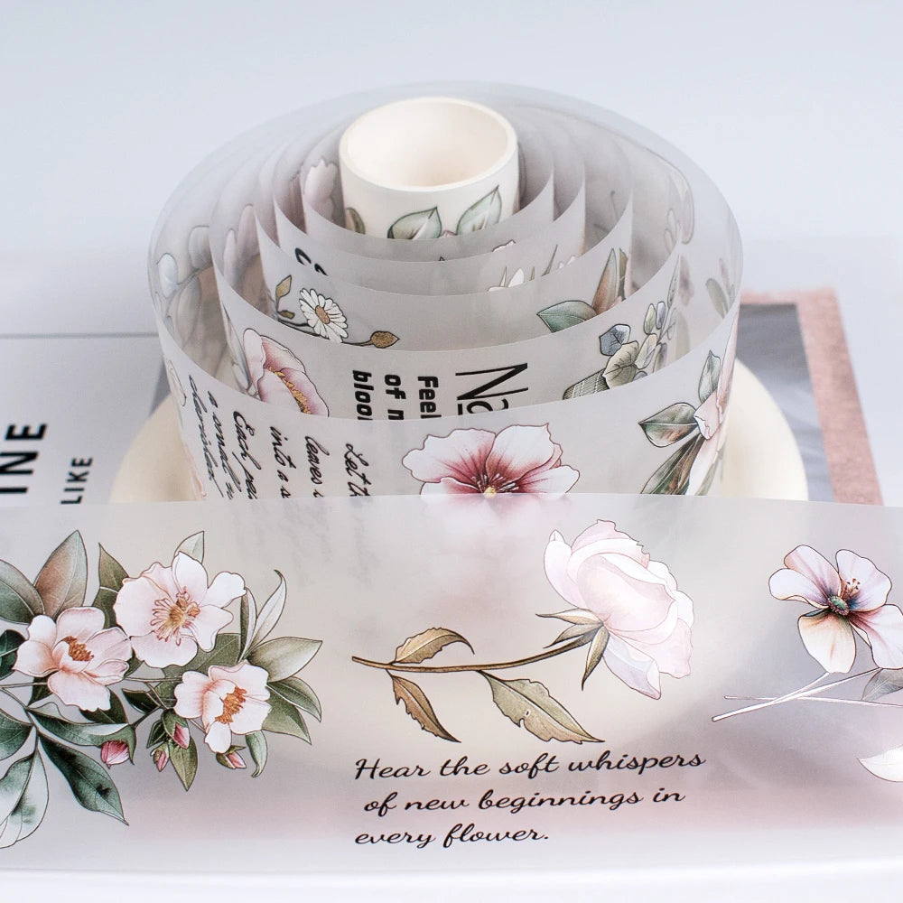 Custom High-end Precut Matte PET Tape Sticker Rolls for Journaling and Scrapbooking