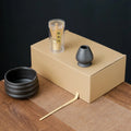 Custom Logo Harmony Bamboo Matcha Whisk Bowl with Spout Whisk Holder Japanese Matcha Whisk Tea Set