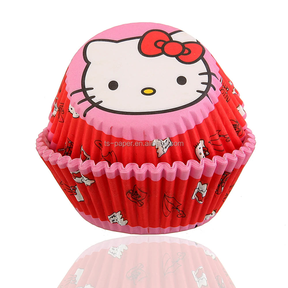 New Arrival Paper Baking Cups for Muffin Cupcake Paper Cake Case Aluminum Foil Cup Hello Kitty