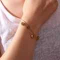 High Quality Designer Four Leaf Clover Multi Layered Bracelet Adjustable Fashion Gold Snake Chain Women Lucky Bracelet Jewelry