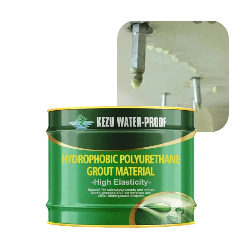 Kezu Waterproof Grouting Liquid Waterborne Polyurethane Water-blocking Trapping Agent Repairing Crack Water Solution Foaming Age