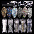 Misscheering Multicolor Crystal Nail Rhinestones Shiny Mini Pixie Caviar AB Glass Nail Art Decorations Accessories
