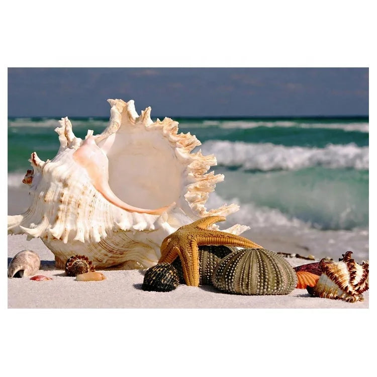 Ever Moment Handmade Diamond Painting Shell Starfish Seaside 5D DIY Full Square Drill S2F028