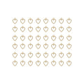 Hot Sale 100 Pcs Hollow Heart Charm Jewelry Making Kitsfor DIY Christmas Tree Necklace Bracelet Keychain Earring Supplies