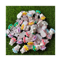 Resin Cartoon Glitter Dress Rabbit Flat Back Cabochon Scrapbooking for Phone Decor Parts DIY Hair Bows Center Accessories